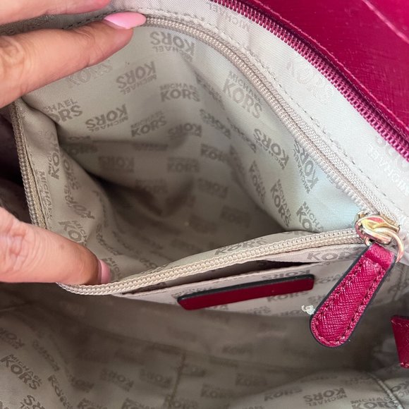 Michael Kors Dark Red Jet Set Tote Bag - Picture 5 of 5